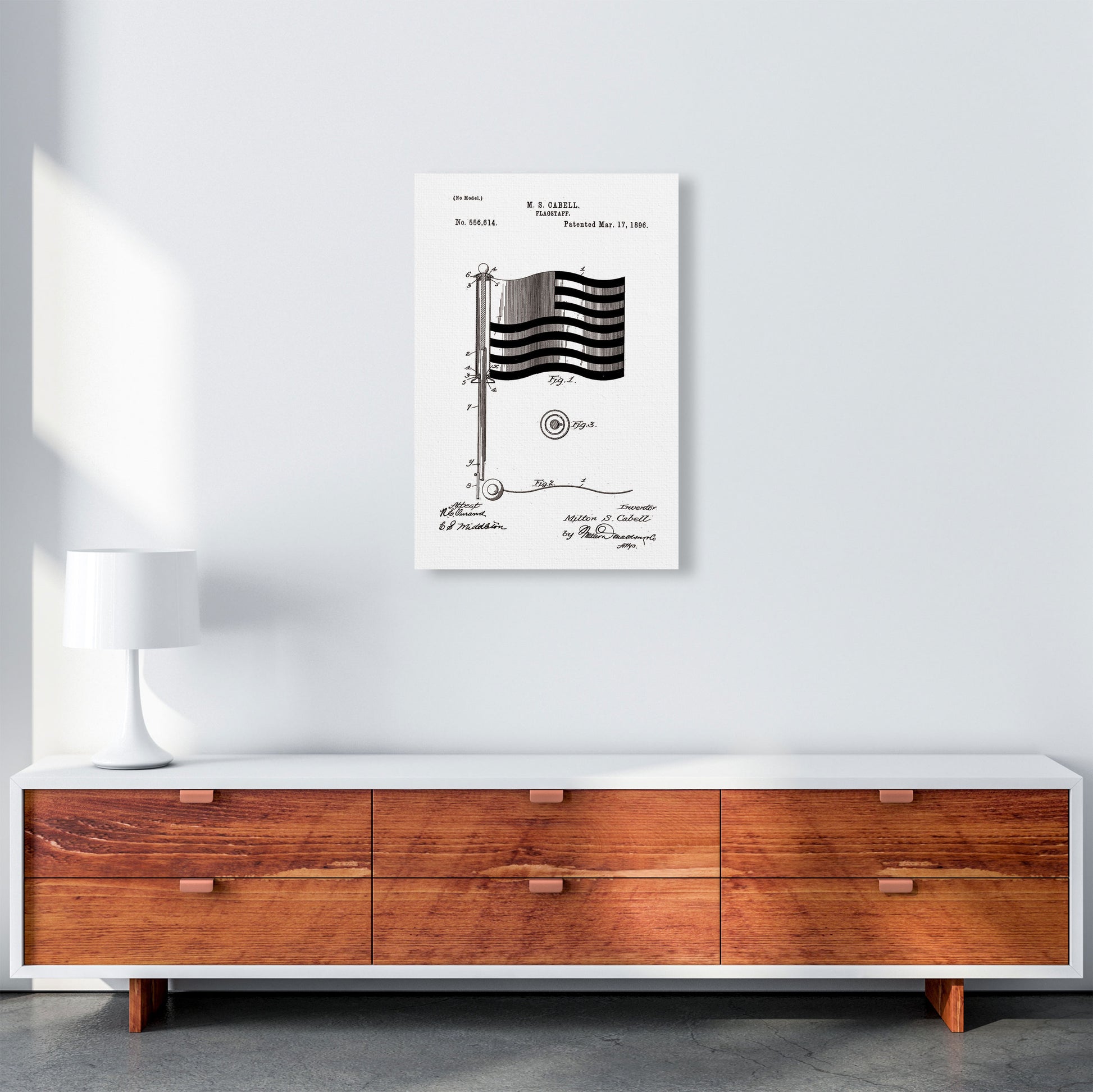Flagstaff Patent Art Print by Jason Stanley A2 Canvas