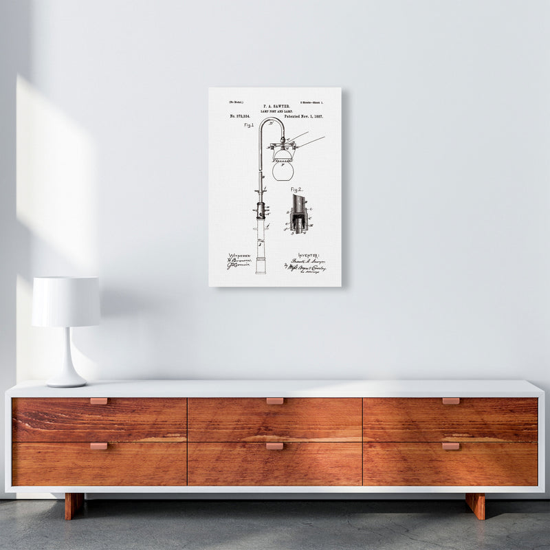 Lamp Post Patent Art Print by Jason Stanley A2 Canvas