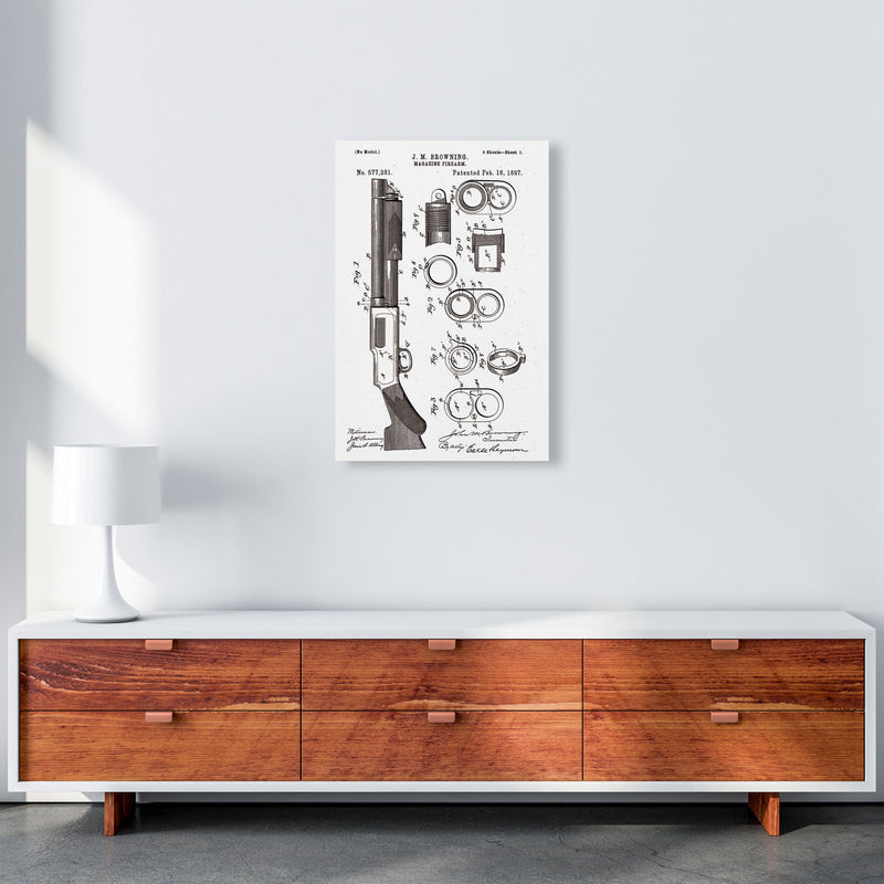 Shotgun Patent Art Print by Jason Stanley A2 Canvas