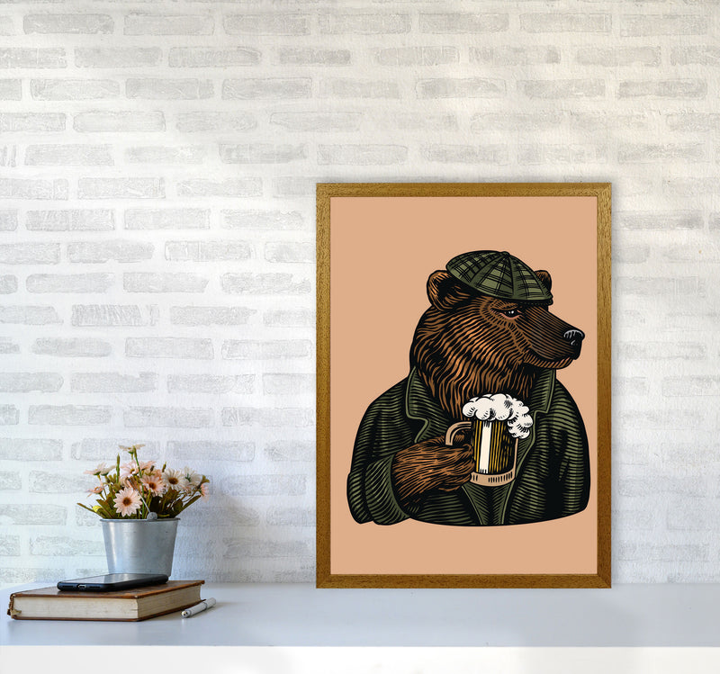 Frosty The Bear With A Frosty Beer Art Print by Jason Stanley A2 Print Only