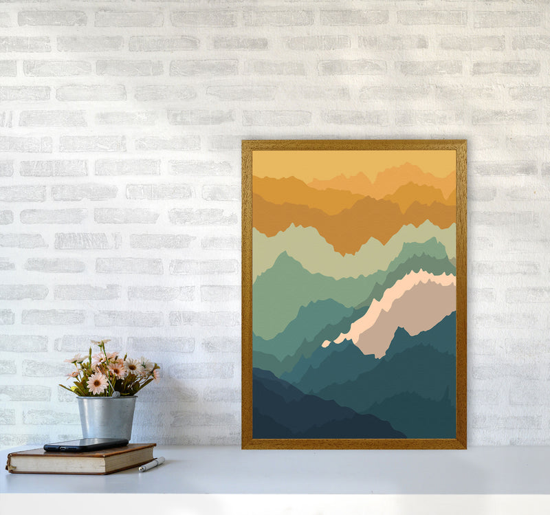 Japanese Mountain Topography Art Print by Jason Stanley A2 Print Only