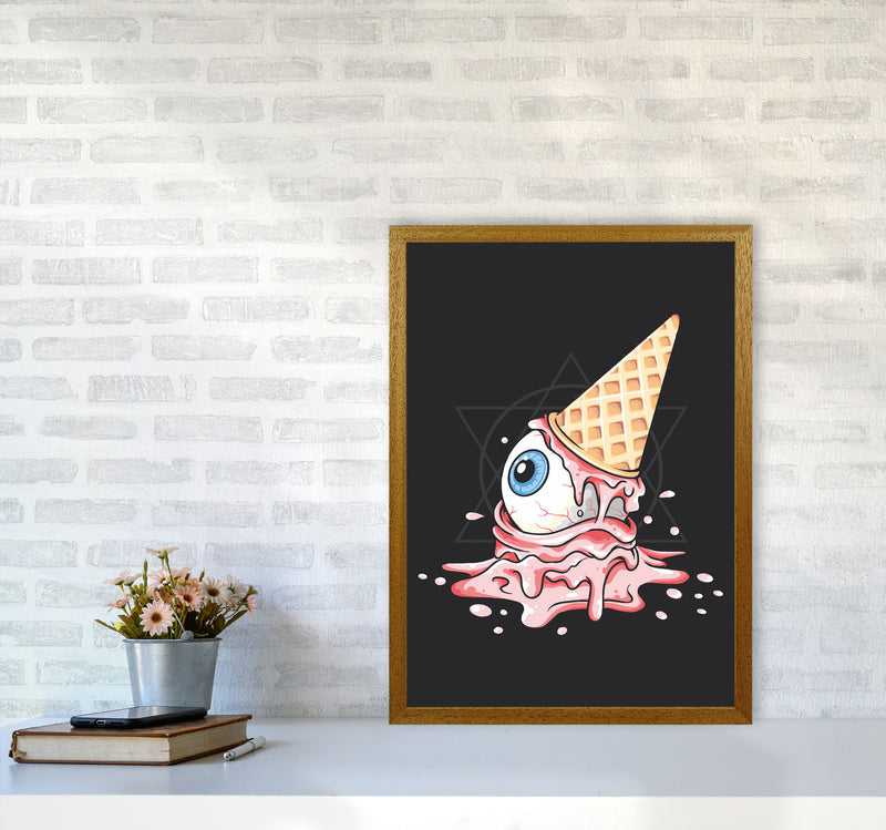 Strawberry Eyeball Icecream Art Print by Jason Stanley A2 Print Only