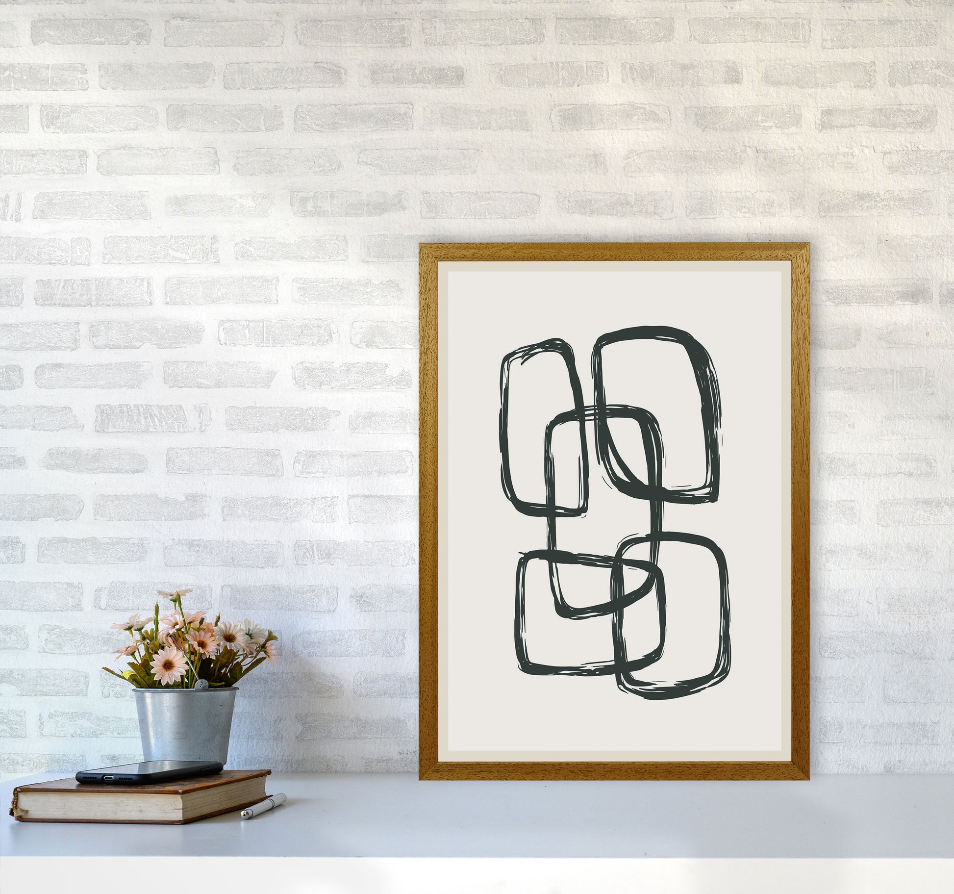 Modern Abstract Shapes 3 Art Print by Jason Stanley A2 Print Only