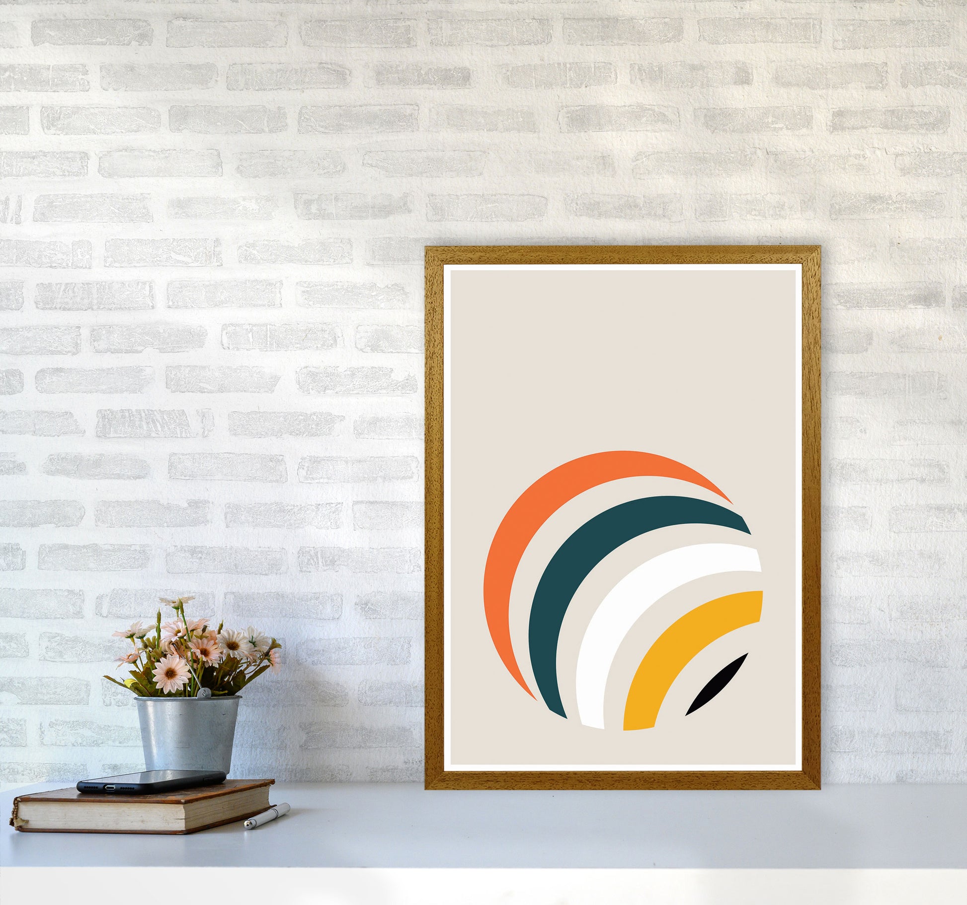 Retro Geometric Circle 1 Art Print by Jason Stanley A2 Print Only
