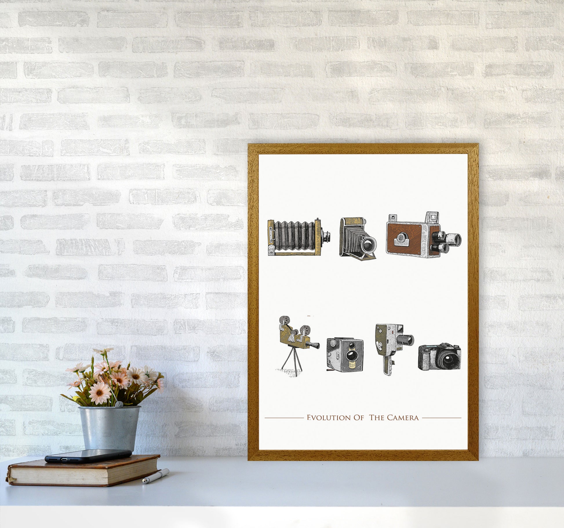 Evolution Of The Camera Art Print by Jason Stanley A2 Print Only