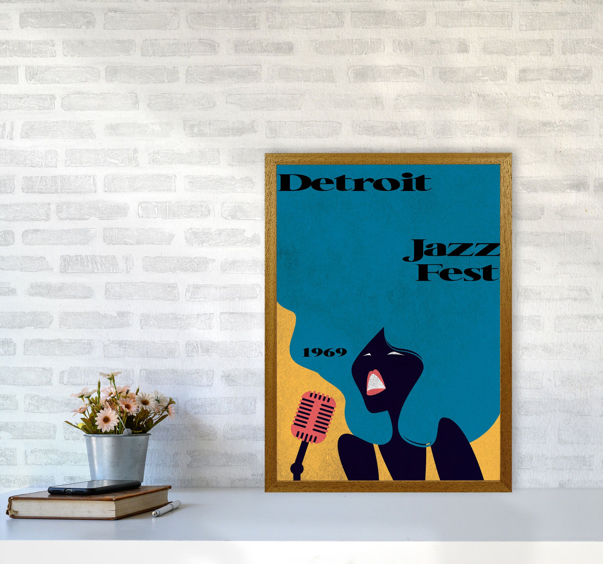 Detroit Jazz Fest 1969 Art Print by Jason Stanley A2 Print Only