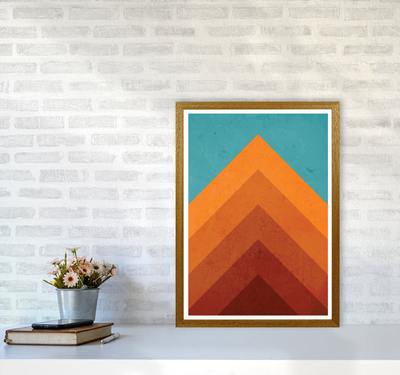 Orange Peak Mountain Art Print by Jason Stanley A2 Print Only