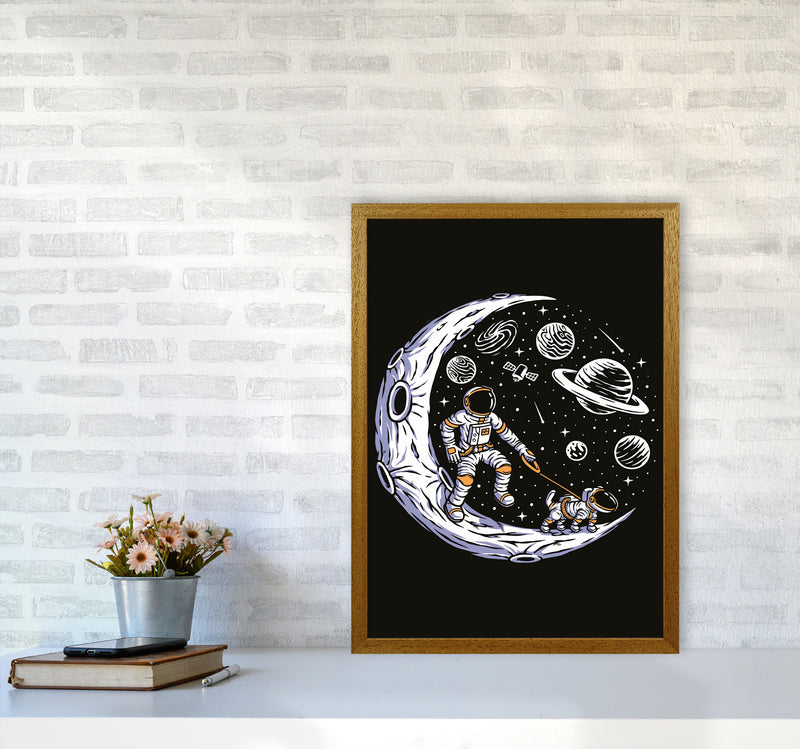 Doggie Moon Walks Art Print by Jason Stanley A2 Print Only