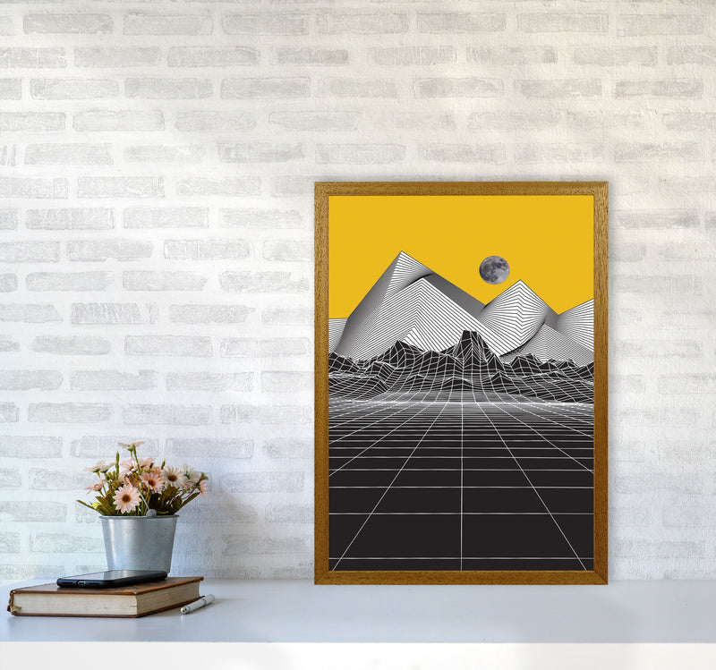 Moon Rise Yellow Art Print by Jason Stanley A2 Print Only