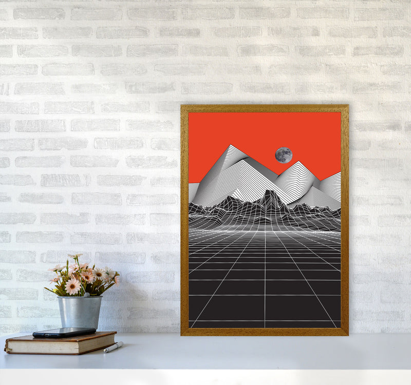 Moon Rise Red Art Print by Jason Stanley A2 Print Only