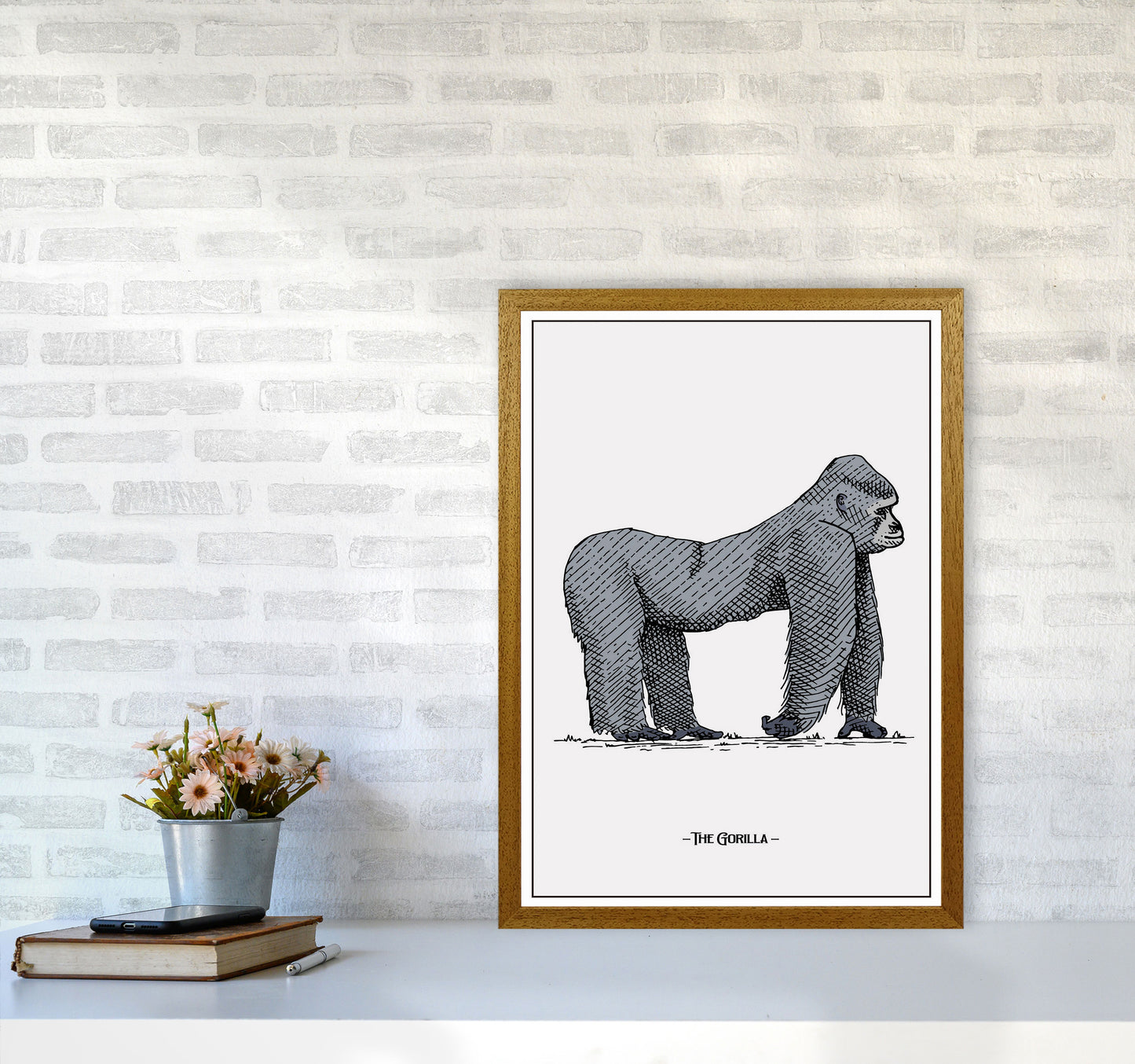 The Gorilla Art Print by Jason Stanley A2 Print Only