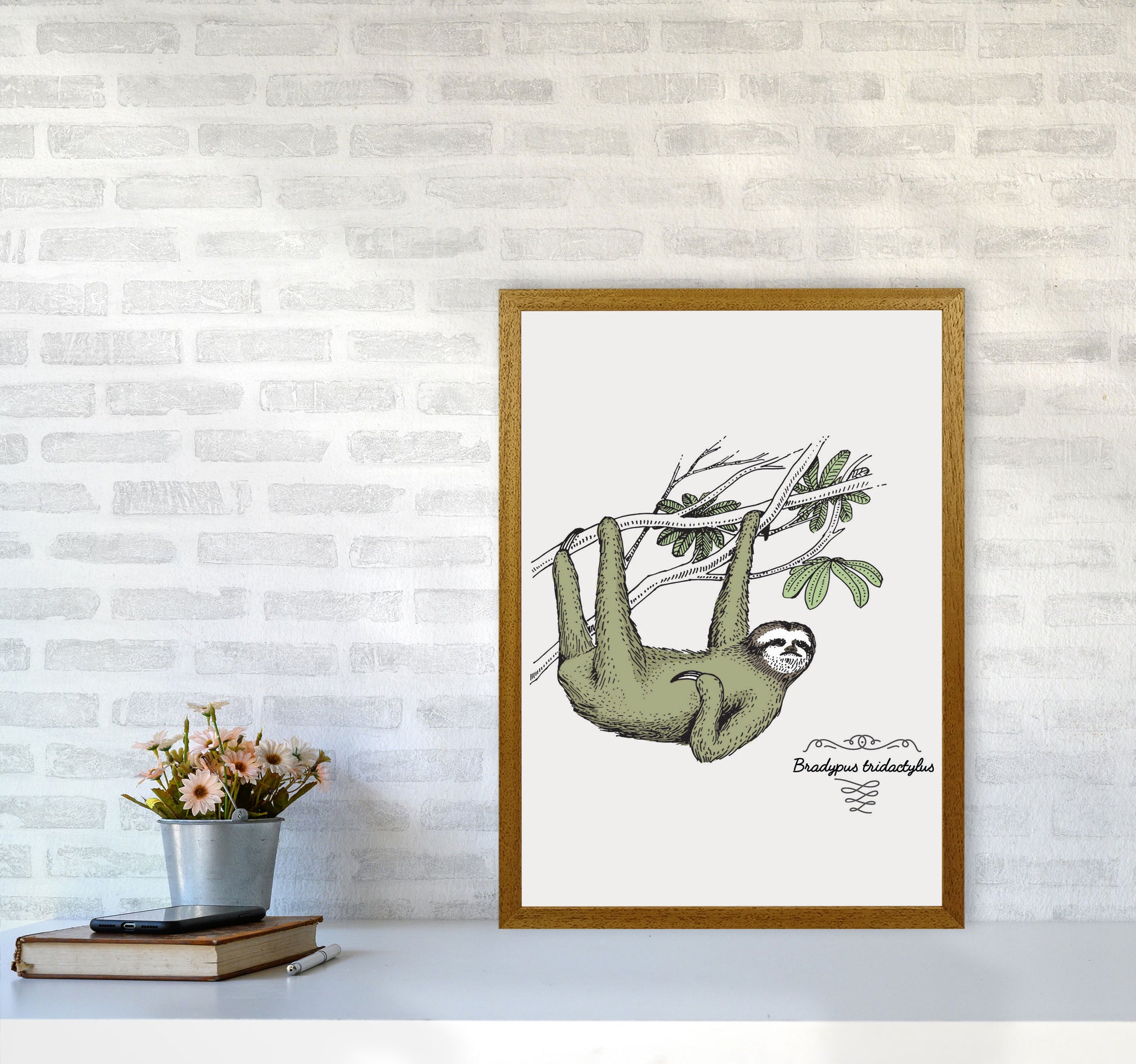 Sloth Art Print by Jason Stanley A2 Print Only