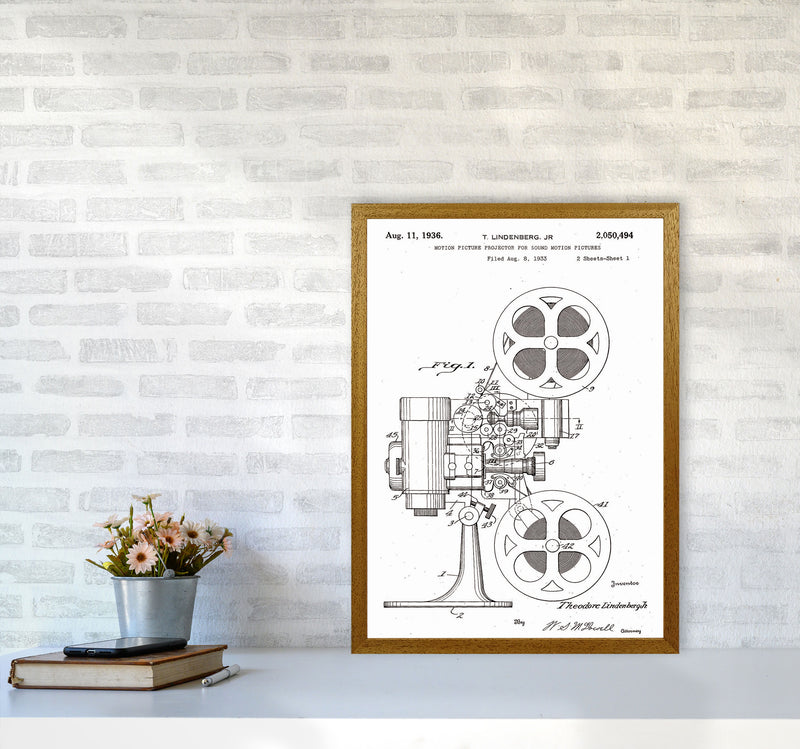 Motion Picture Projector Patent Art Print by Jason Stanley A2 Print Only