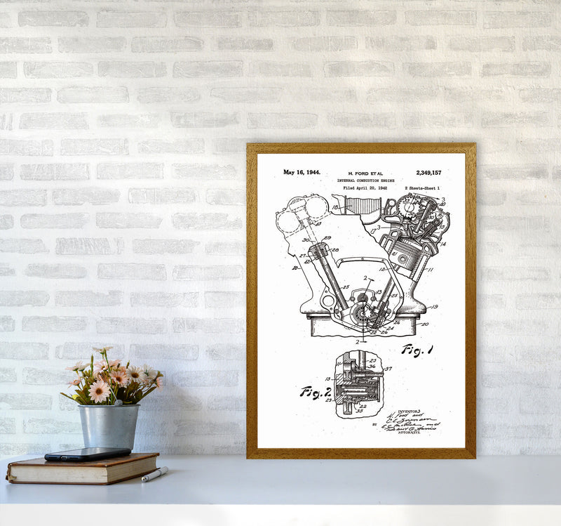 Ford Internal Combustion Engine Patent Art Print by Jason Stanley A2 Print Only