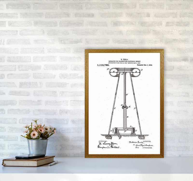 Tesla Electrical Energy Patent Art Print by Jason Stanley A2 Print Only