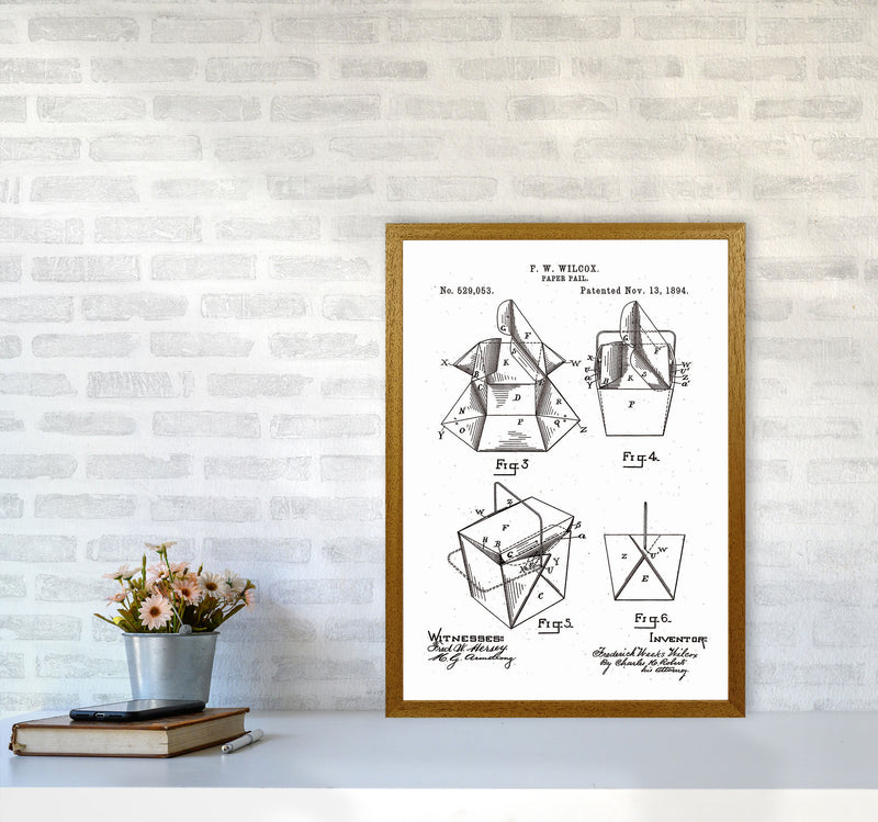Chinese Take Out Box Patent Art Print by Jason Stanley A2 Print Only