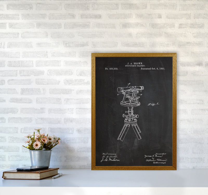 Surveyor's Transit Patent Art Print by Jason Stanley A2 Print Only