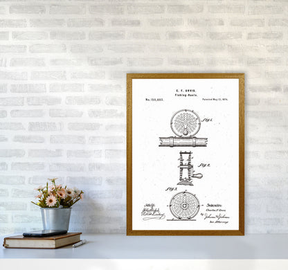 Fly Fishing Reel Patent Art Print by Jason Stanley A2 Print Only