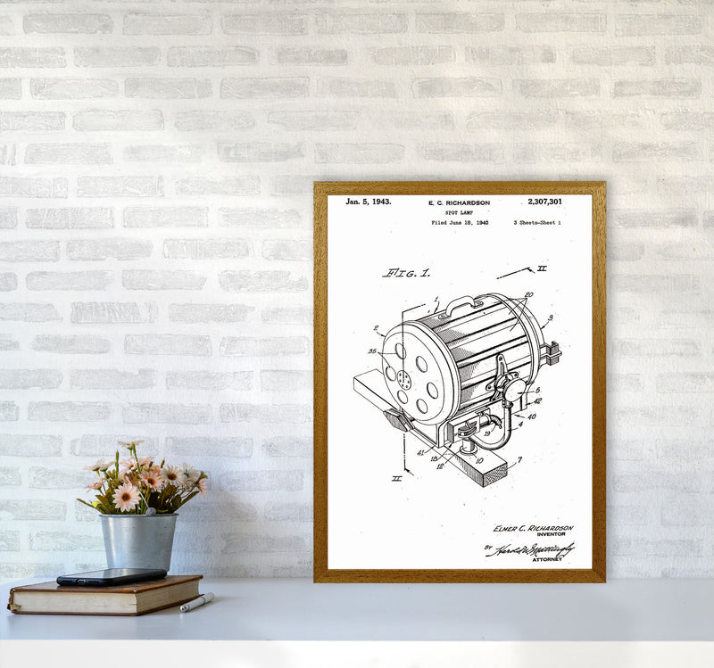 Cinema Spot Light Patent Art Print by Jason Stanley A2 Print Only