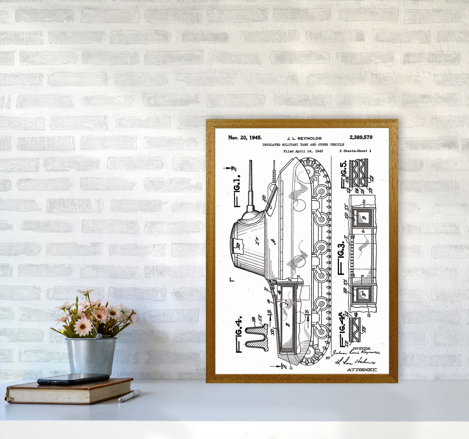 Military Tank 2 Patent Art Print by Jason Stanley A2 Print Only