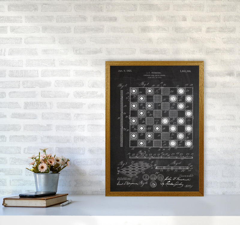 Chess And Checkers Patent Art Print by Jason Stanley A2 Print Only