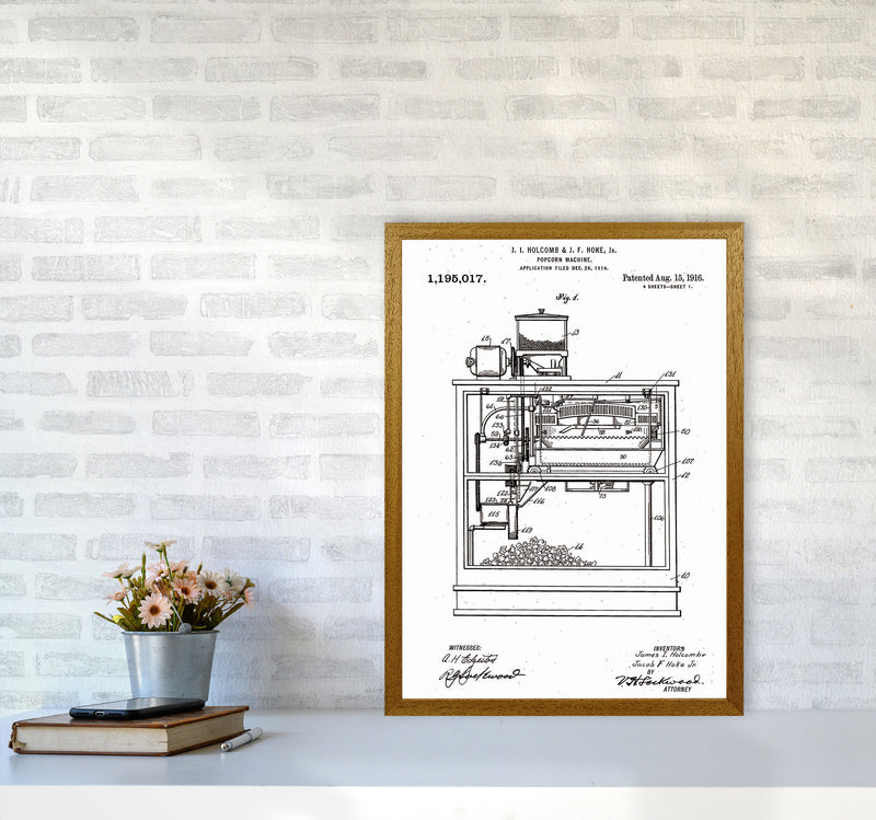 Popcorn Machine Patent Art Print by Jason Stanley A2 Print Only