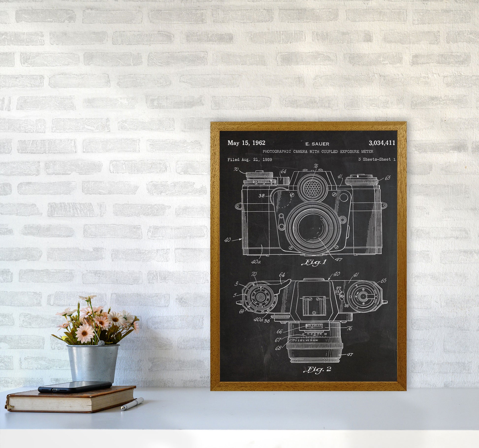 Vintage Camera Patent Art Print by Jason Stanley A2 Print Only