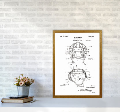 Football Helmet Patent Art Print by Jason Stanley A2 Print Only