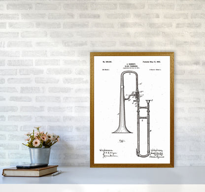 Slide Trombone Patent Art Print by Jason Stanley A2 Print Only