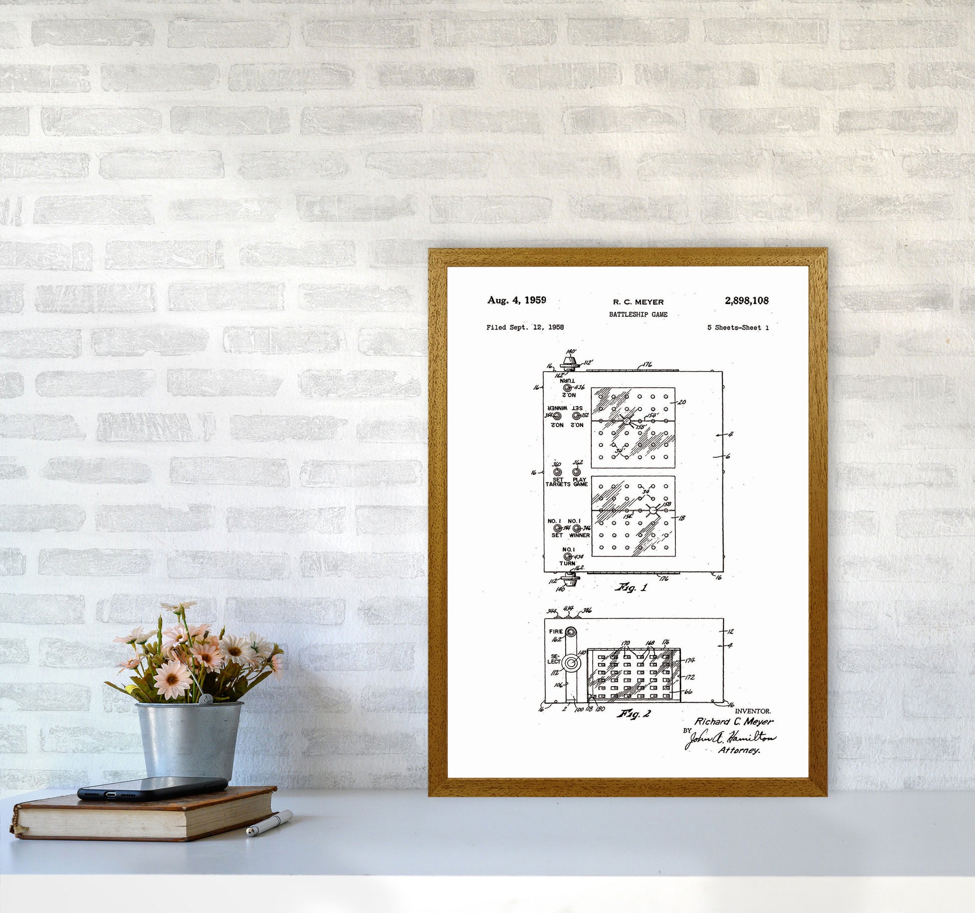 Battleship Game Patent Art Print by Jason Stanley A2 Print Only