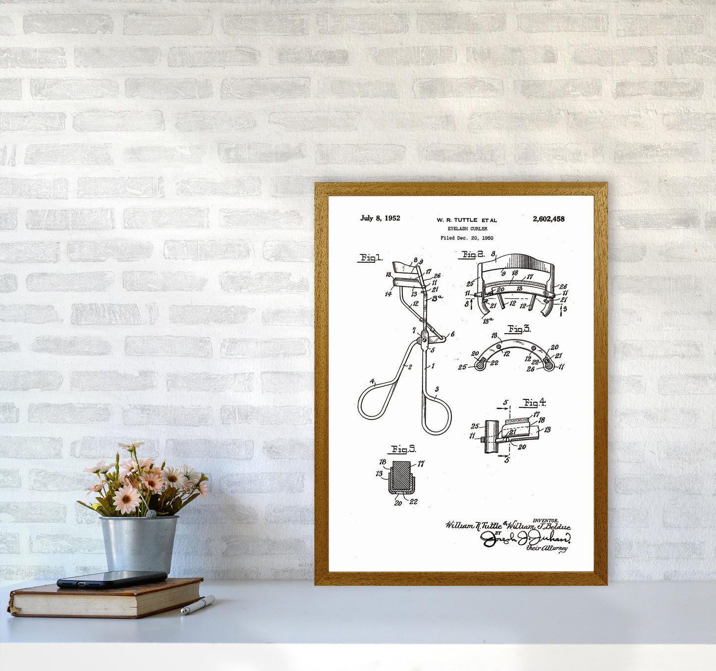 Eyelash Curler Patent Art Print by Jason Stanley A2 Print Only
