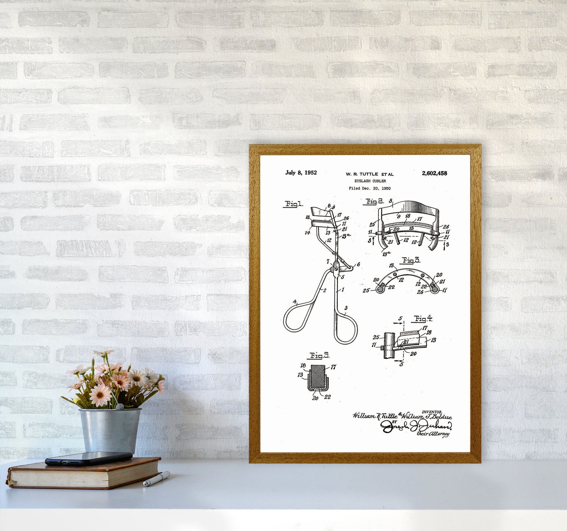 Eyelash Curler Patent Art Print by Jason Stanley A2 Print Only