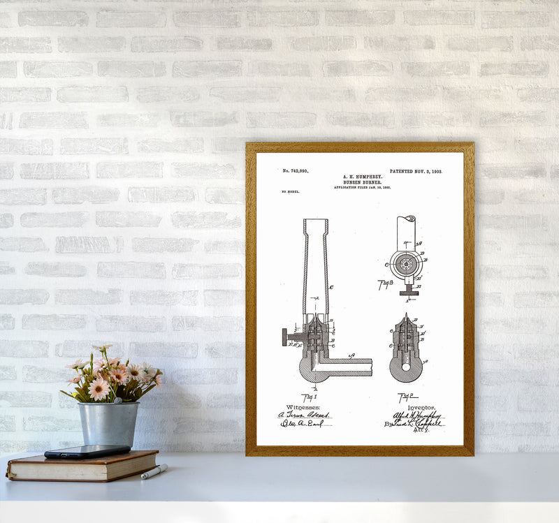 Bunsen Burner Patent Art Print by Jason Stanley A2 Print Only