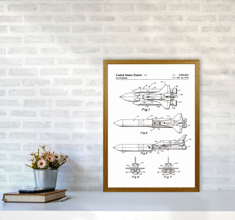 Space Shuttle Patent Art Print by Jason Stanley A2 Print Only