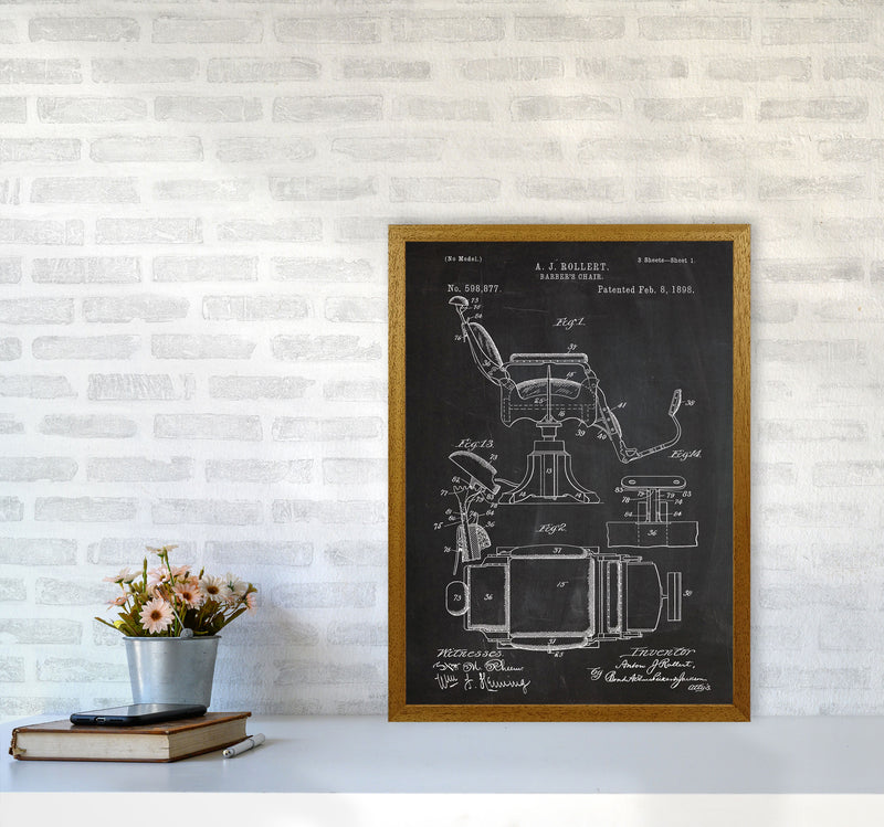 Barber's Chair Patent Art Print by Jason Stanley A2 Print Only
