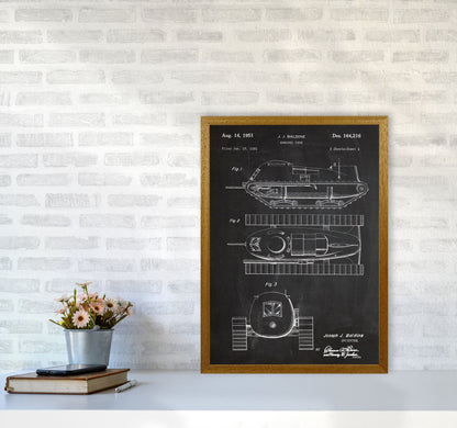 Armored Tank Patent Art Print by Jason Stanley A2 Print Only