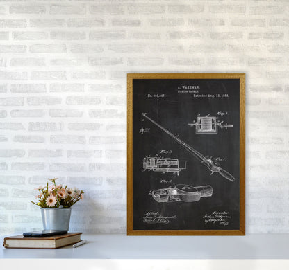 Fishing Rod Patent Art Print by Jason Stanley A2 Print Only