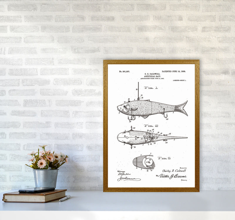 Fishing Lure Patent Art Print by Jason Stanley A2 Print Only
