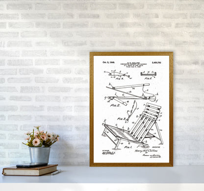 Beach Chair Patent Art Print by Jason Stanley A2 Print Only