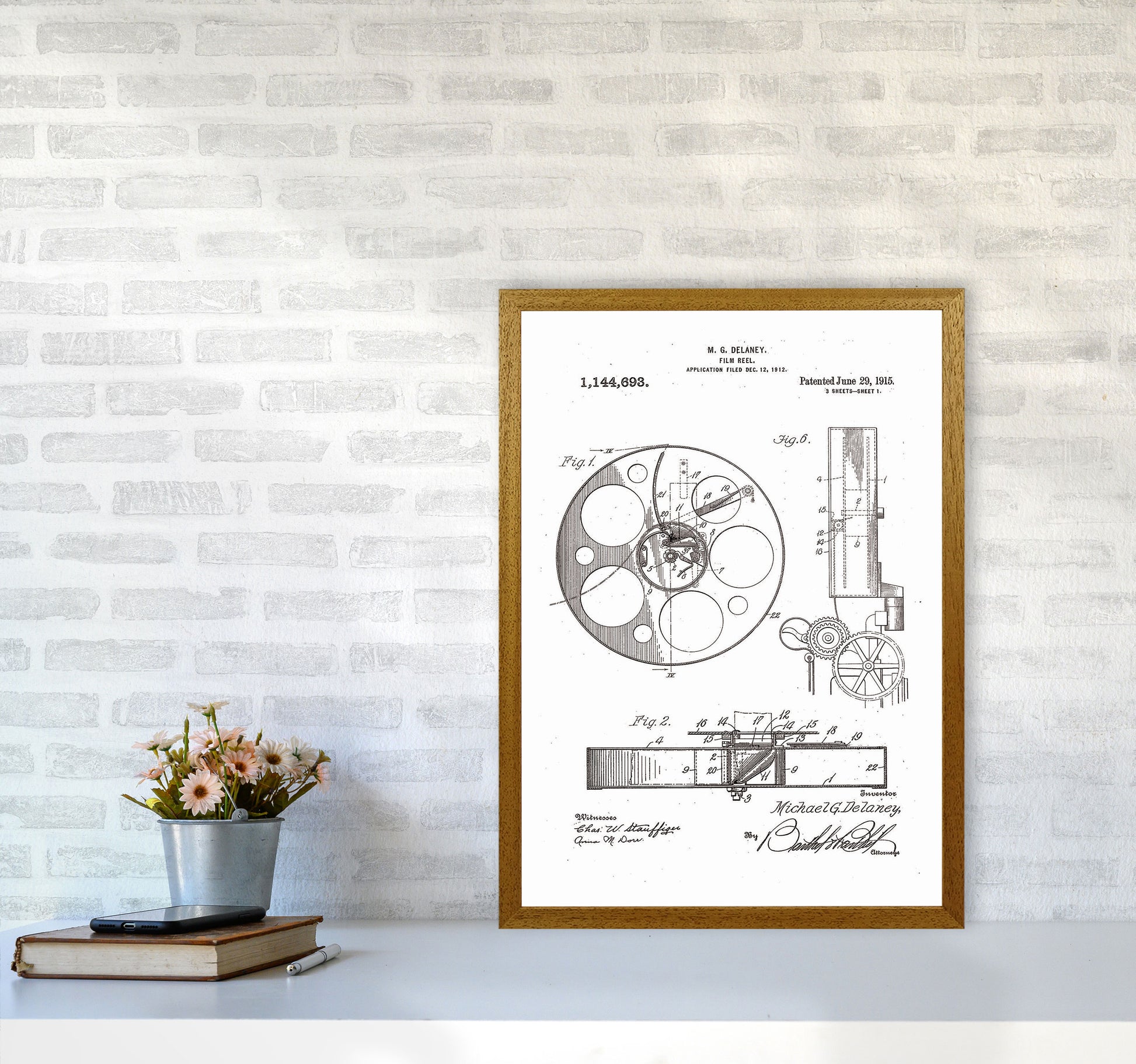 Film Reel Patent 2 Art Print by Jason Stanley A2 Print Only