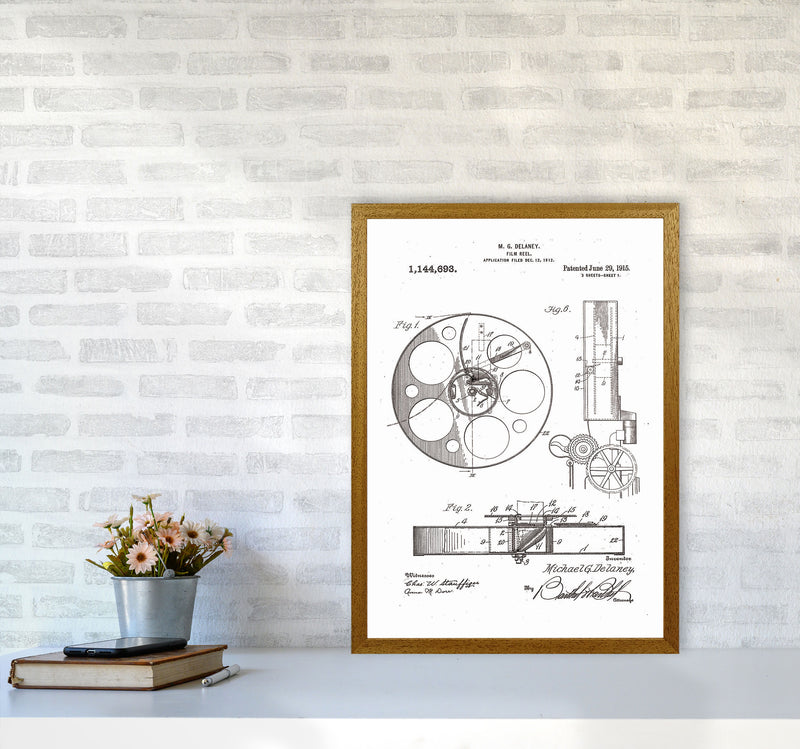 Film Reel Patent 2 Art Print by Jason Stanley A2 Print Only