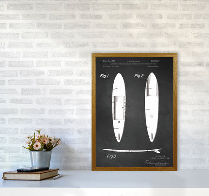 Surfboard Patent 1 Art Print by Jason Stanley A2 Print Only