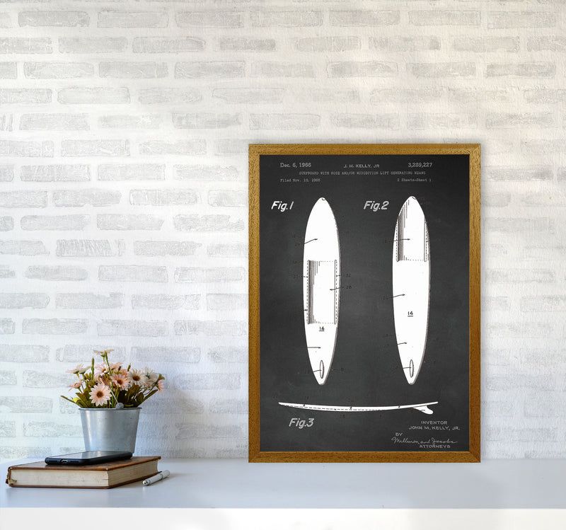 Surfboard Patent 1 Art Print by Jason Stanley A2 Print Only