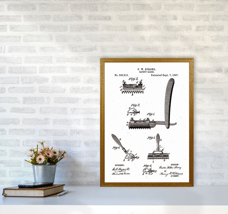 Safety Razor Patent Art Print by Jason Stanley A2 Print Only