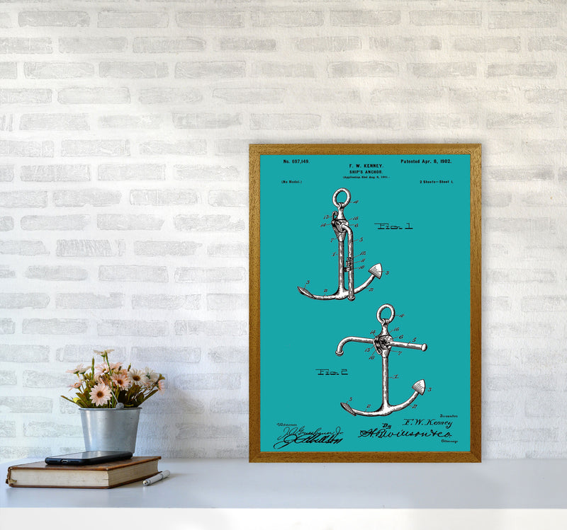 Anchor Patent Blue Art Print by Jason Stanley A2 Print Only