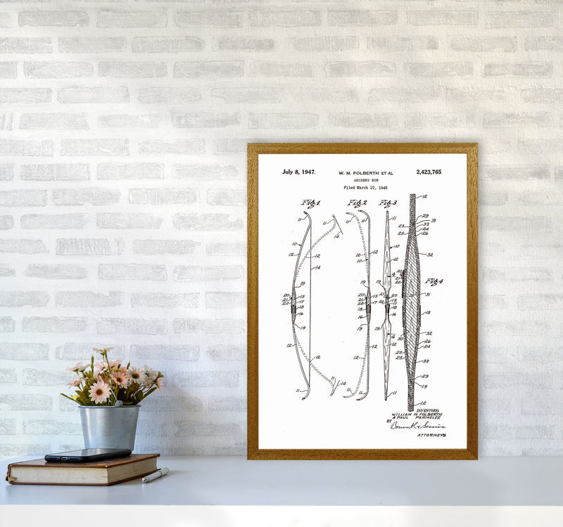 Archery Bow Patent Art Print by Jason Stanley A2 Print Only