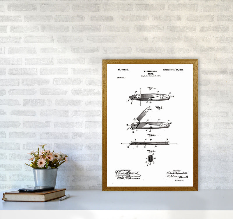 Pocket Knife Patent Art Print by Jason Stanley A2 Print Only