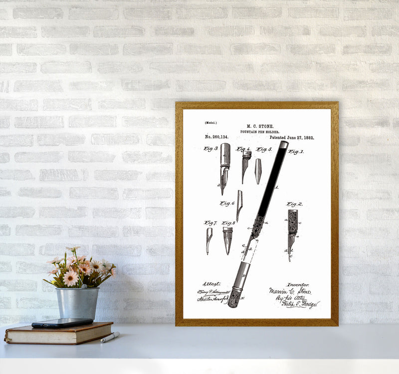 Fountain Pen Patent Art Print by Jason Stanley A2 Print Only
