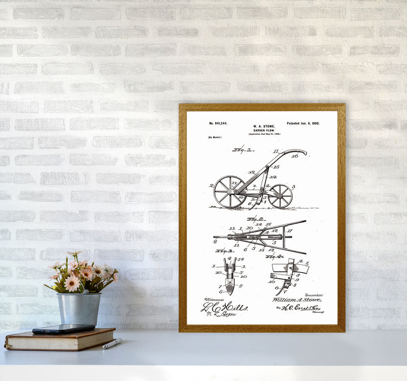 Garden Plow Patent Art Print by Jason Stanley A2 Print Only