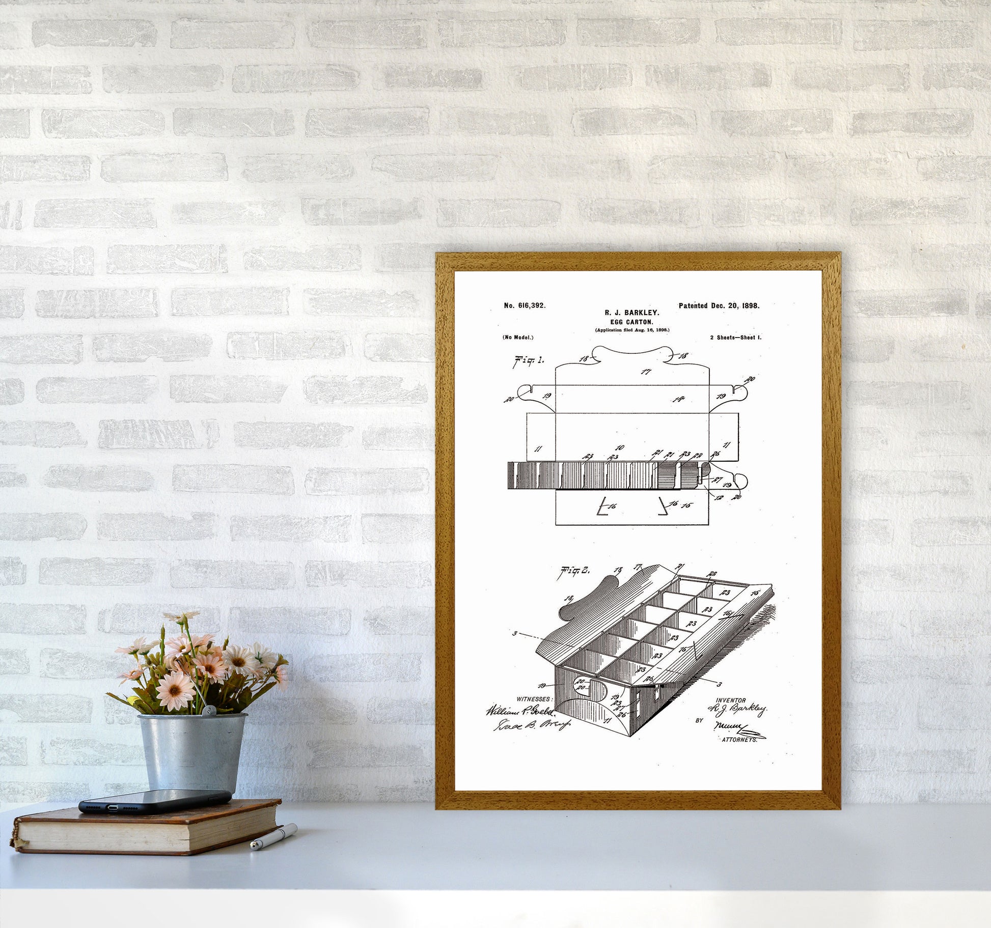 Egg Carton Patent Art Print by Jason Stanley A2 Print Only